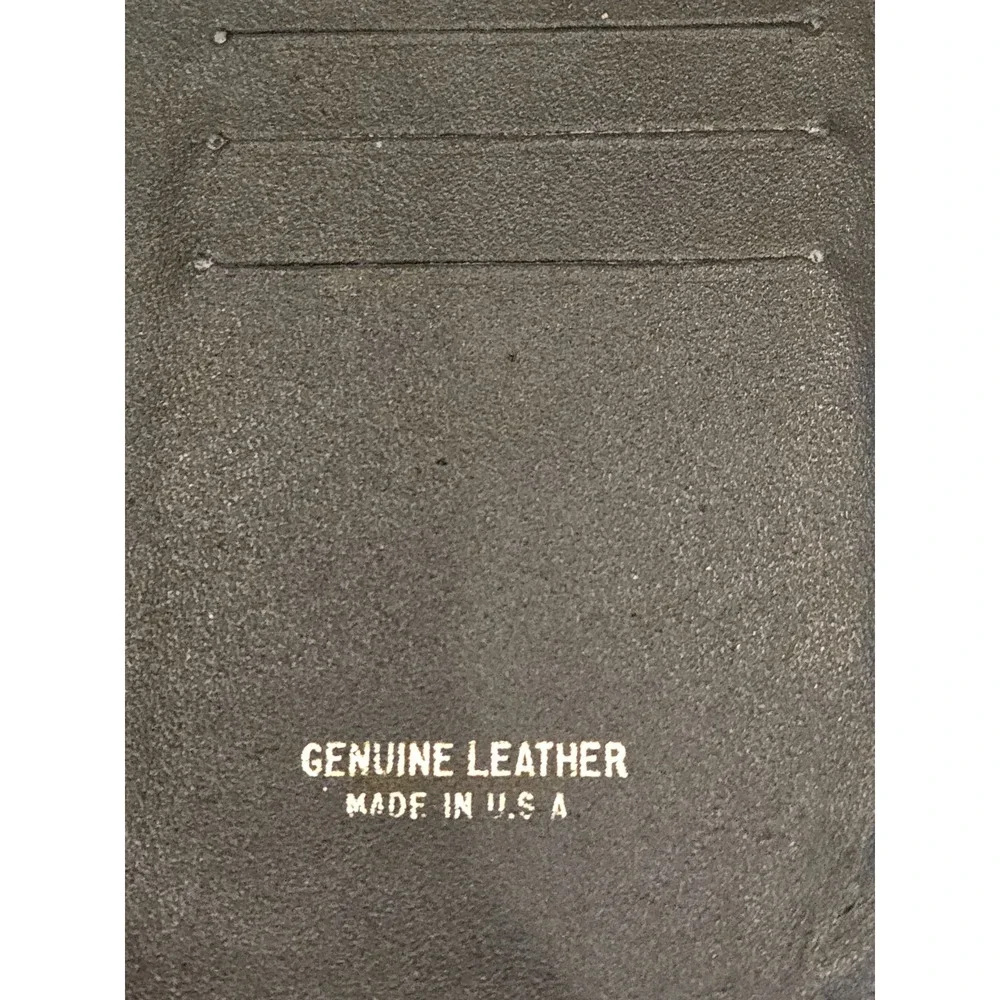 Harley Davidson Leather Flat Wallet Black Card Checkbook Holder Gift Passport